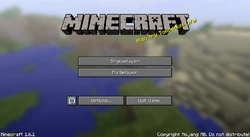 A splash screen in Minecraft version 1.6.1 saying Also try Tomodachi Life!