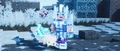 An image of Frosty sporting Frost Armor and an Arctic Fox taken from this article