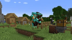 Sunny riding a horse. 1.19.4 banner.