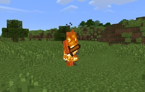 The old zombie pigman burning in sunlight in Pocket Edition. They did not get hurt by the fire.