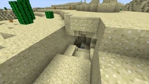 Cave entrance in a desert biome.
