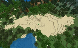 A beach that generated completely landlocked.