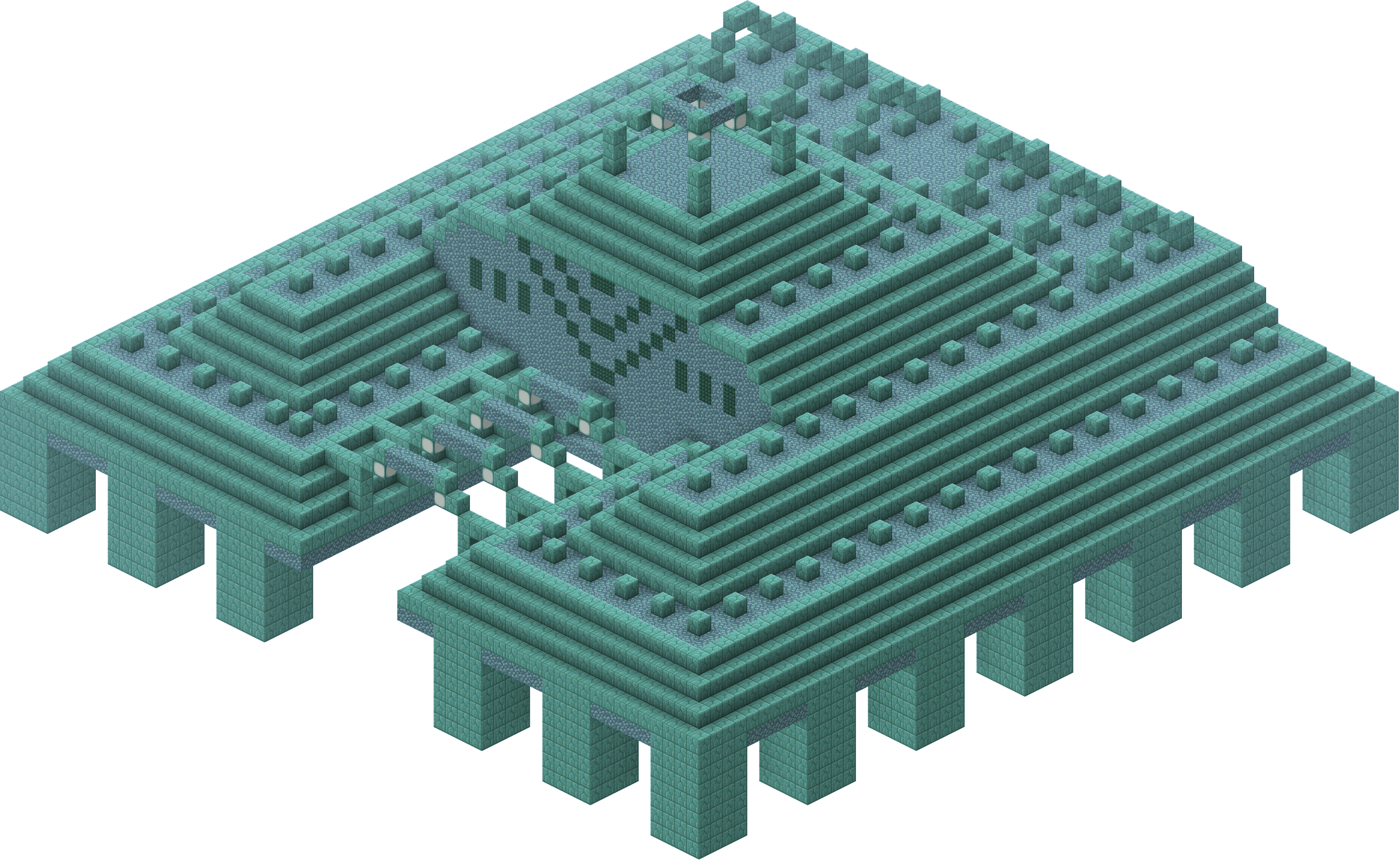 Minecraft Wiki Projects Structure Blueprints Ocean Monument Official Minecraft Wiki