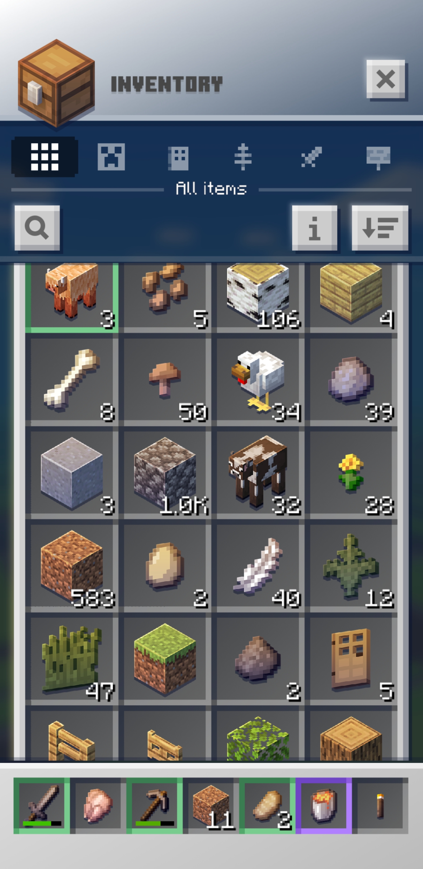 Minecraft Earth Inventory Minecraft Wiki