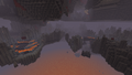 The basalt deltas, one of the five new biomes in the Nether.