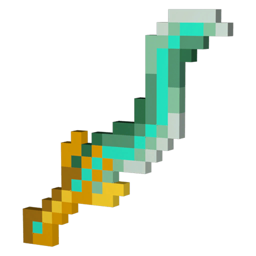 MINECRAFT DIAMOND PICKAXE PLASTIC REPLICA PICCONE 40