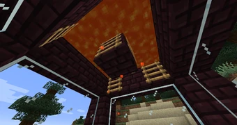 Ladders can stop lava from flowing