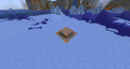 A ruined village generated on frozen ocean and beaches.