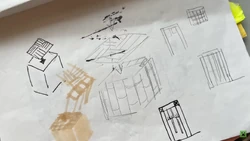 Bamboo door concept art.