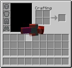 What it looks like when a player dies with their inventory open.