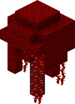 A huge crimson fungus.