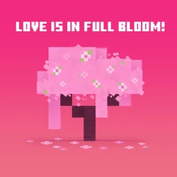 Valentines artwork of the cherry tree.