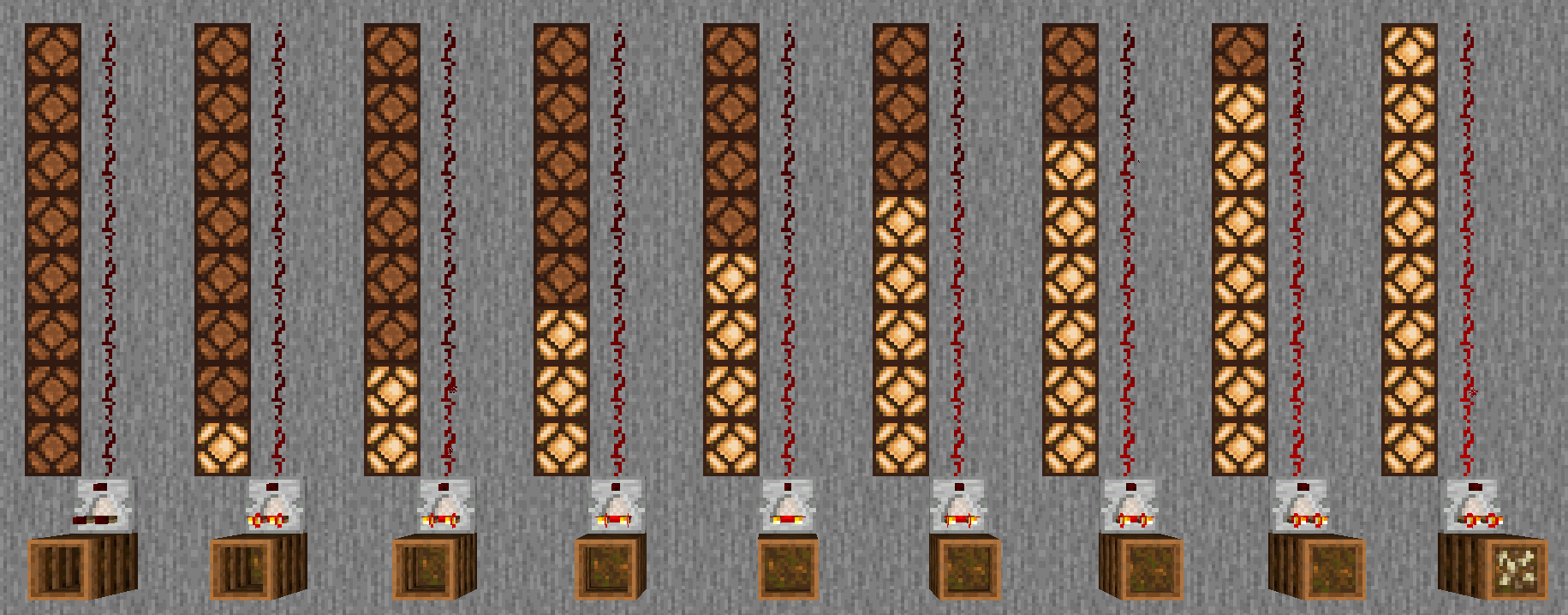 Comparator-Controlled Chiseled Bookshelf Boolean : r/redstone