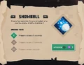 Snowball shown in the inventory.