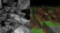 The first and second versions of Minecraft 4k.