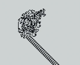 The pattern that emerges after approximately 12150 steps