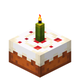 Green Candle Cake (lit)