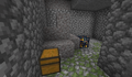 A gravel ore feature fallen into a monster room.