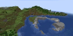 A ring-shaped stone shore biome.