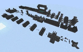 All of the structures that make up an ancient city.