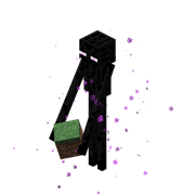 Enderman (holding Grass Block)