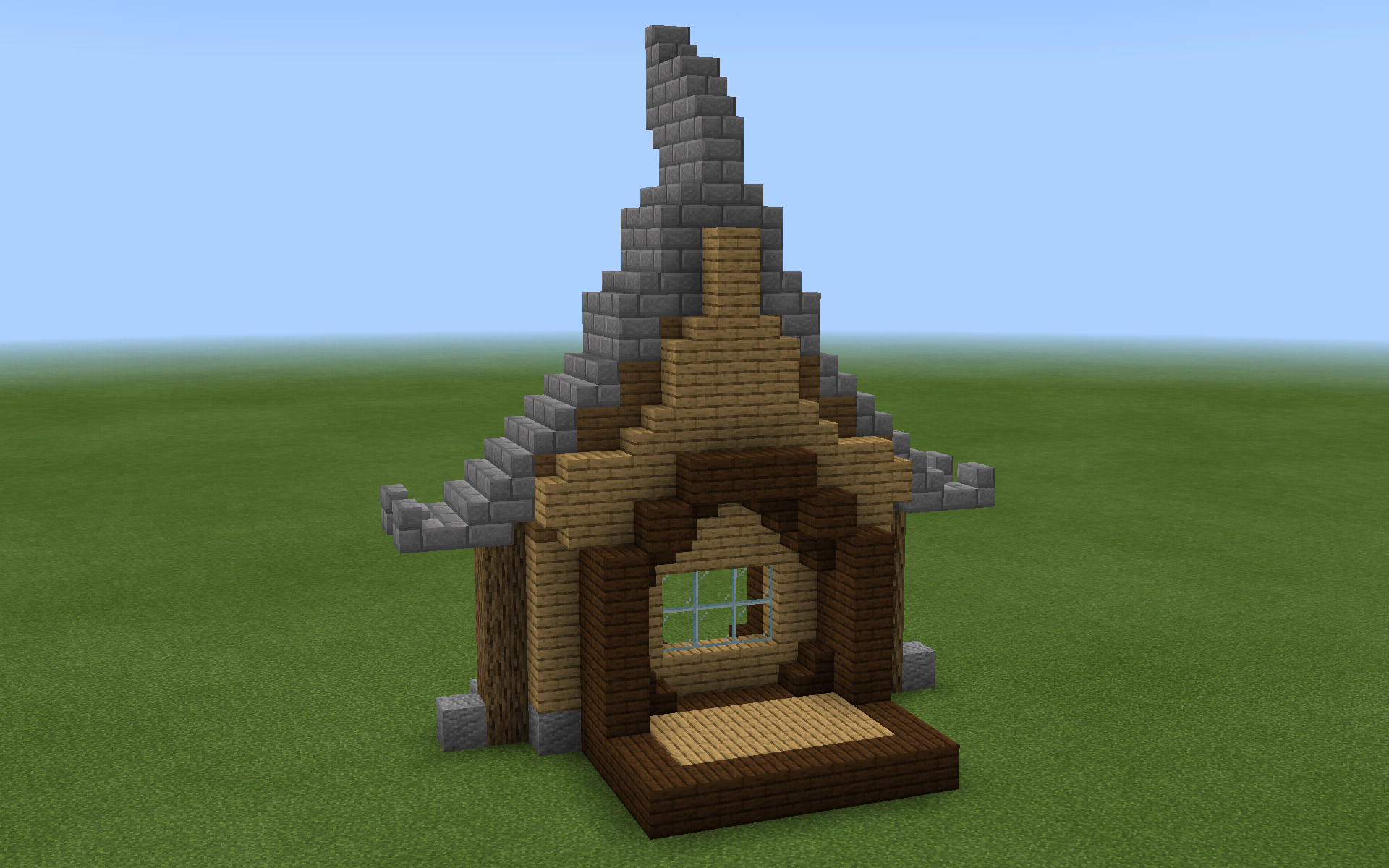 Simple wooden house for survival : r/Minecraft