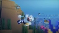 Several pufferfish as they appear in the Trails & Tales trailer.