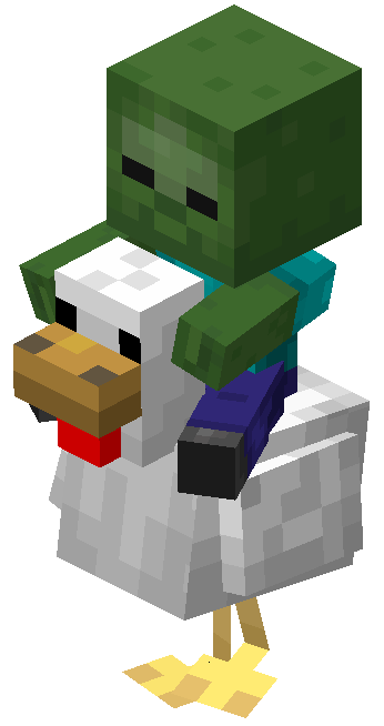 minecraft baby zombie riding chicken