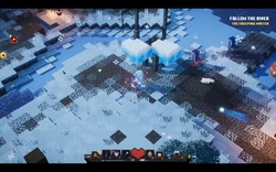 Deux Iceologers invoquant des morceaux de glace au-dessus d'un joueur.