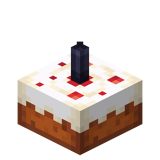 Cake with Black Candle