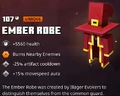 The Ember Robe in the player inventory