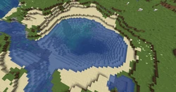 A small lukewarm ocean, looking like a bigger lake.