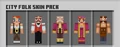 Selecting a skin from a skin pack in Minecraft Earth.