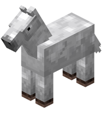 White Horse with White Spots