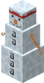 A snow golem as it appears in the Greek Mythology mash-up pack