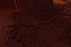 An erosion in a nether wastes.