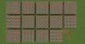 Several repeating 2x2 brown terracotta patterns.