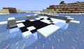 Naturally generated obsidian as found in a snowy biome.