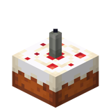 Cake with Light Gray Candle