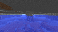 The bottom layer of the corner far lands, or "The Stack", using mods for visibility.