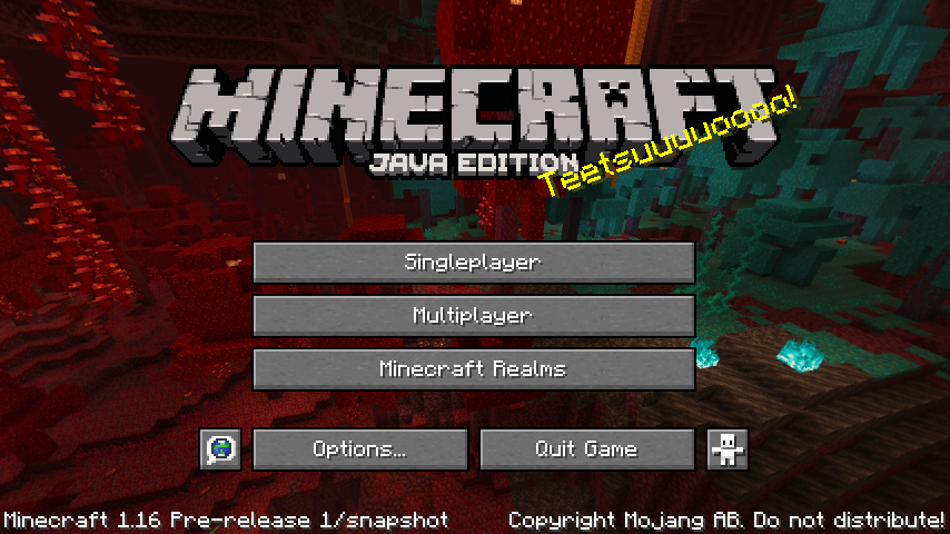 Java Edition 1 16 Pre Release 1 Minecraft Wiki