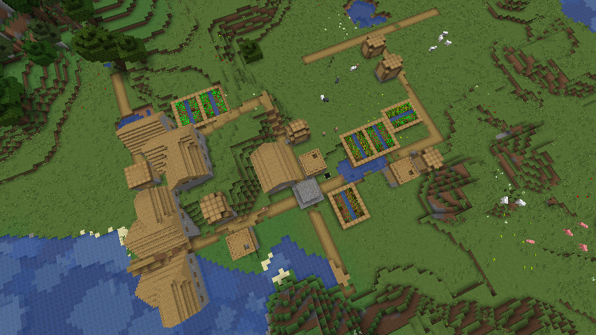 minecraft village well blueprints