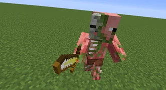 Like regular zombies, zombie pigmen have an attack animation.