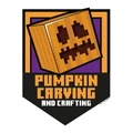 "Pumpkin Carving and Crafting," an official T-Shirt design featuring a carved pumpkin.