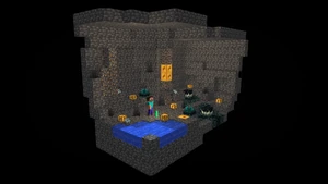 A render with an orange themed deep dark.