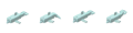 Sprites of the dolphin on the mission select map.