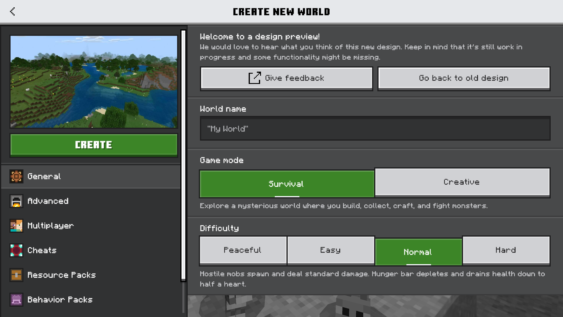 Create New World – Minecraft Wiki