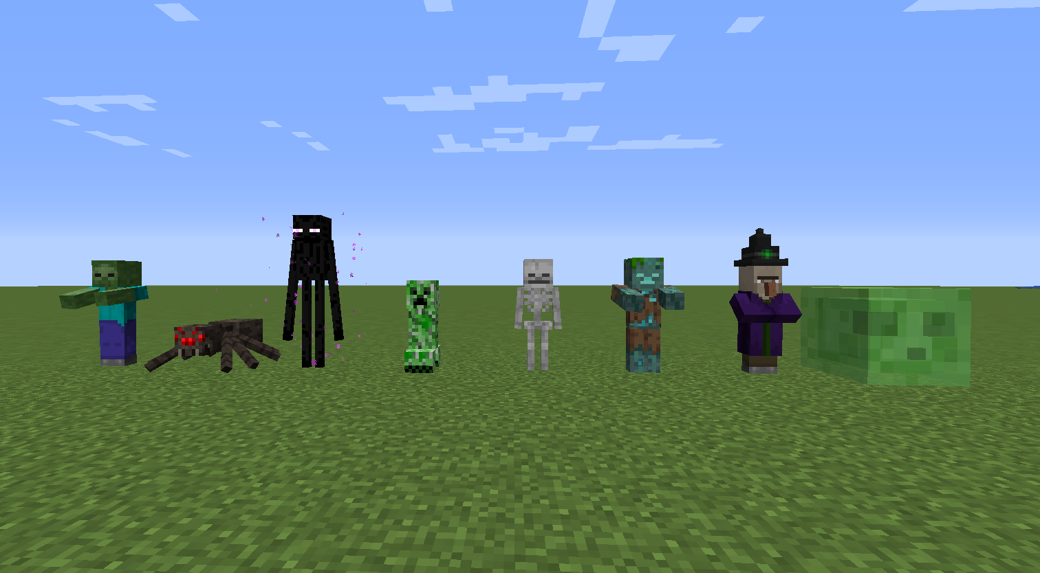 Eu Fiz Todos os Monstros Coloridos no Minecraft! 