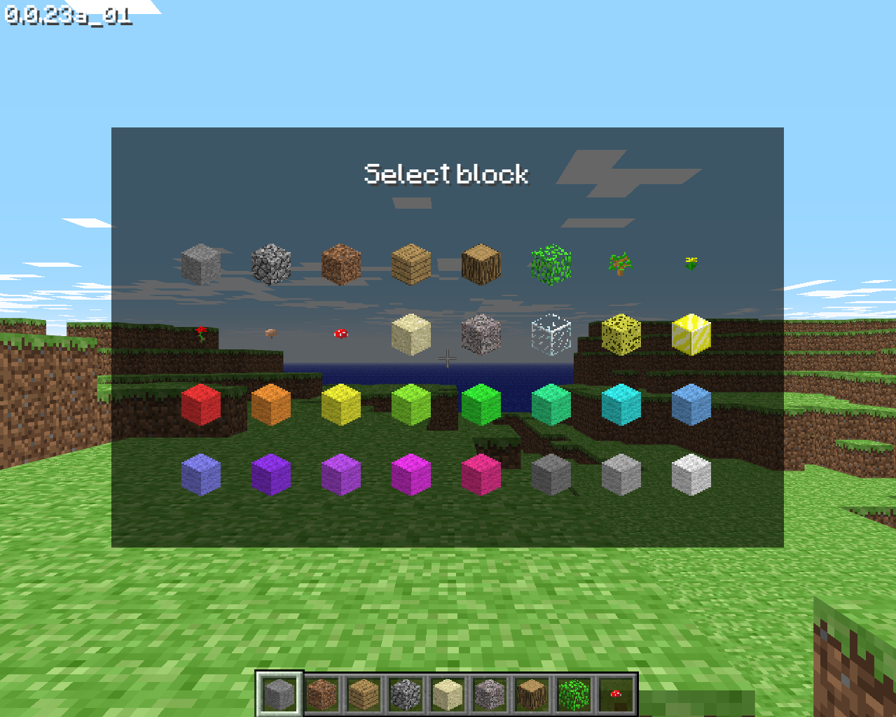 Java Edition Classic 0.0.23a_01 – Minecraft Wiki