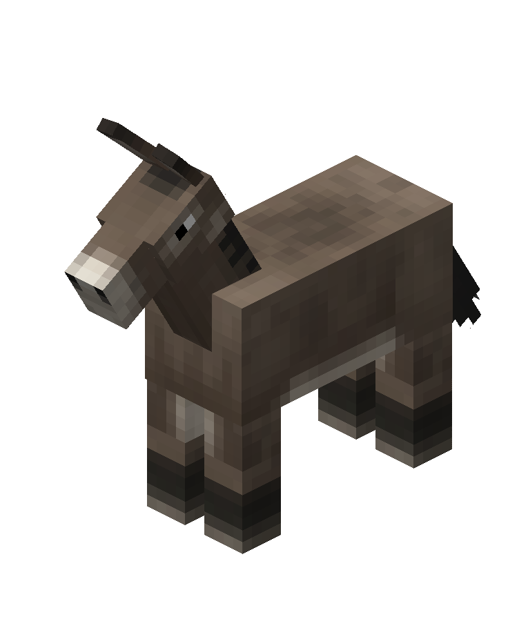 Tutorial PaperCraft Minecraft - Burro / Donkey 